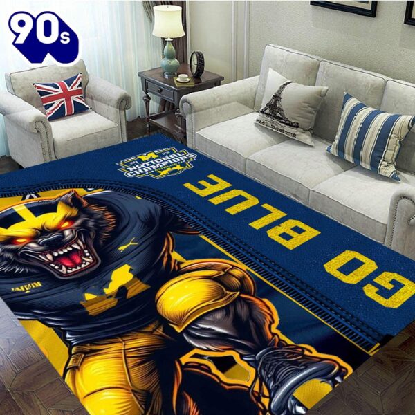 Merry Christmas  Michigan Wolverines Football Rug Carpet For Fans