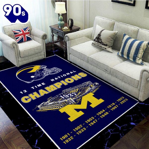 Merry Christmas  Michigan Wolverines Sport Merry Xmas Rug