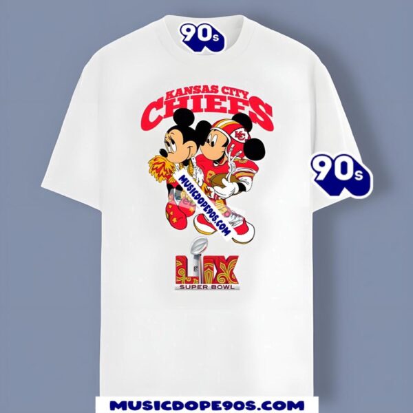 Mickey And Minnie Cheer Kansas City Chiefs Super Bowl Lix Champion Shirt