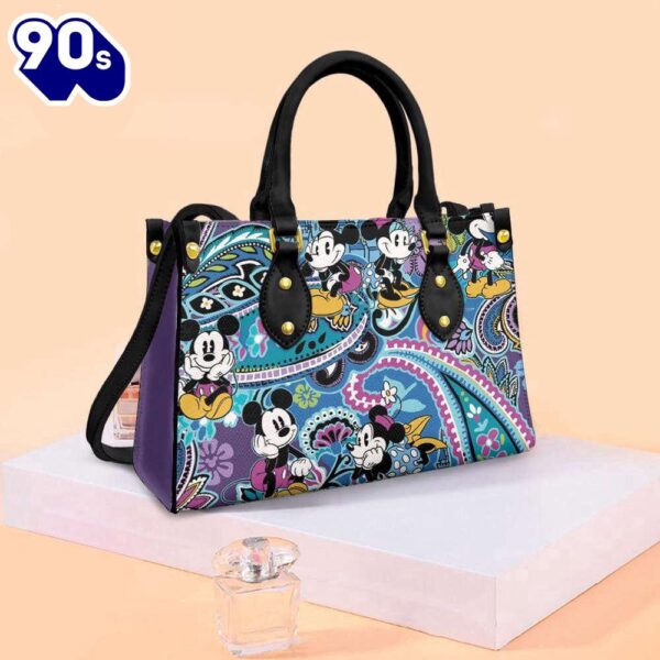 Mickey And Minnie Mouse Floral Fan Gift Lady Handbag