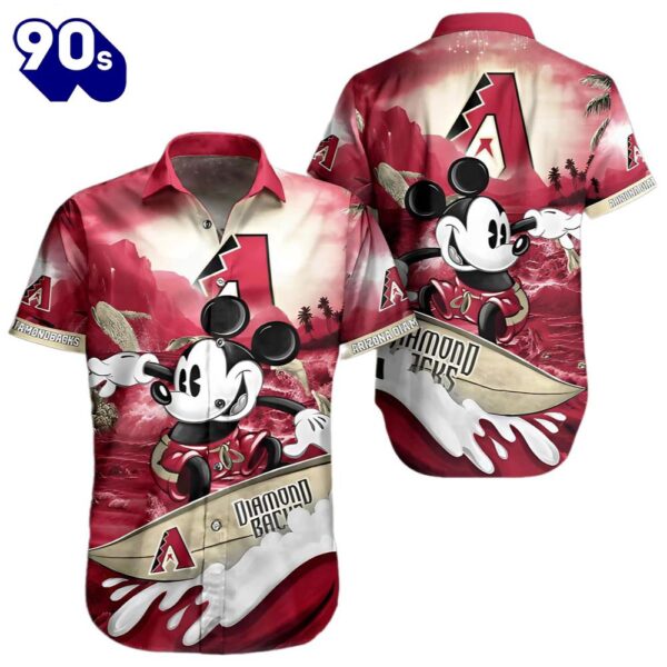 Mickey Canyon Arizona Diamondbacks Hawaiian Button Up Shirts