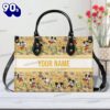 Mickey floral Leather Handbag