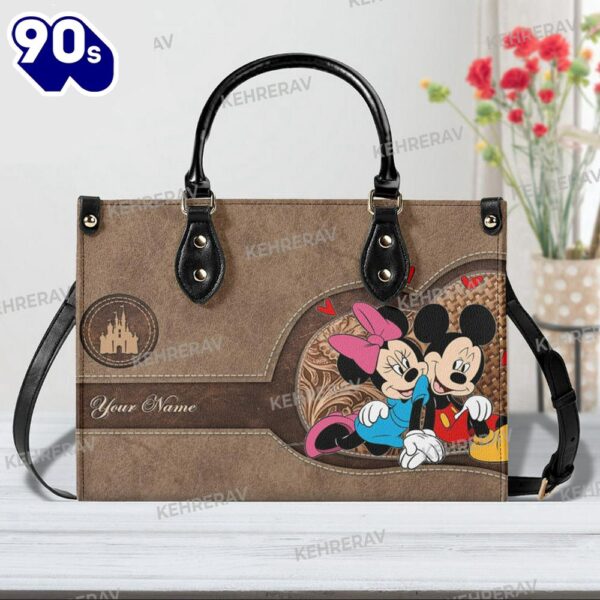 Mickey Minnie Leather Handbag