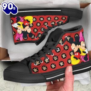 Mickey Mouse Disney High Top Shoes Athletic High Tops For Fans New Canvas Shoes