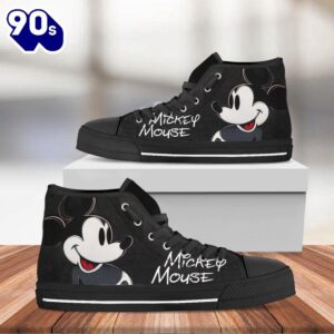 Mickey Mouse Disney High Top Shoes Elite High Cut Shoes For Fans New Canvas Shoes