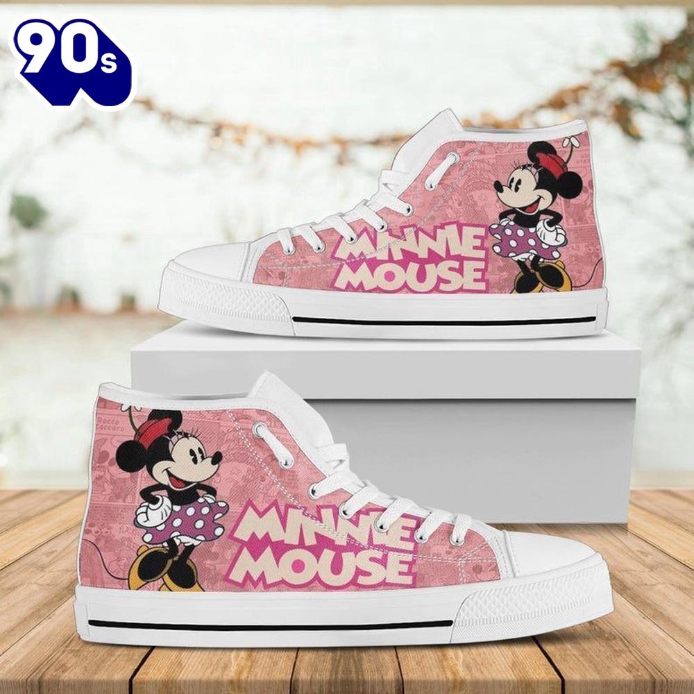 Mickey Mouse Disney High Top Shoes Fashion High Cuts For Fans New Canvas Shoes Mickey Mouse Disney High Top Shoes Fashion High Cuts For Fans New Canvas Shoes
