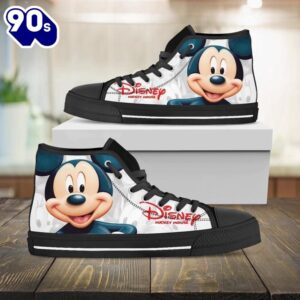 Mickey Mouse Disney High Top Shoes High Fashion Sneaks For Fans New Canvas Shoes