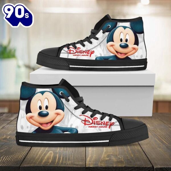 Mickey Mouse Disney High Top Shoes High Fashion Sneaks For Fans New Canvas Shoes