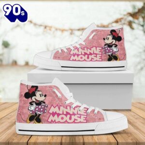 Mickey Mouse Disney High Top Shoes Sporty Top Sneakers For Fans New Canvas Shoes