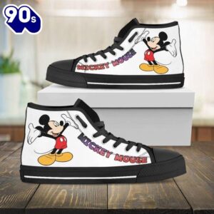 Mickey Mouse Disney High Top Shoes Trendy High Cuts For Fans New Canvas Shoes