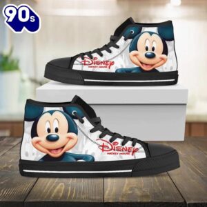 Mickey Mouse Disney High Top Shoes Urban High Tops For Fans New Canvas Shoes