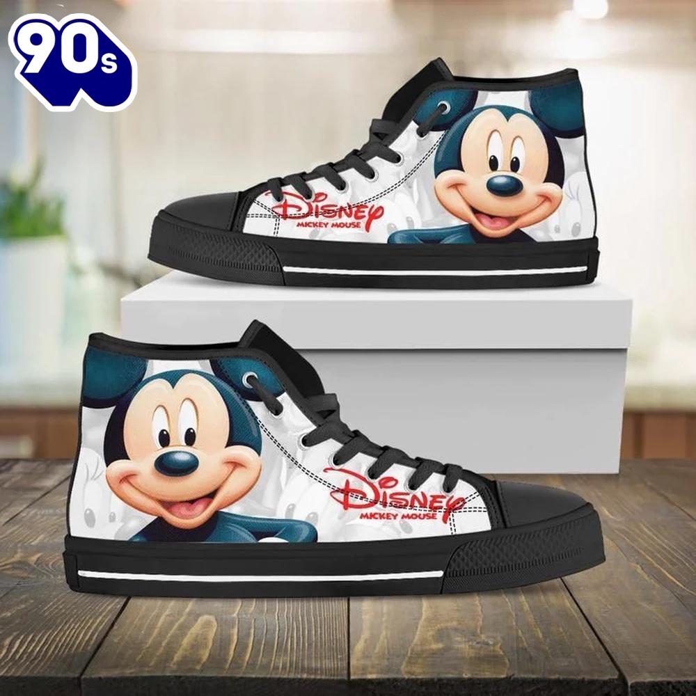 Mickey Mouse Disney High Top Shoes Urban High Tops For Fans New Canvas Shoes Mickey Mouse Disney High Top Shoes Urban High Tops For Fans New Canvas Shoes