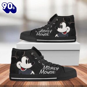 Mickey Mouse Donald Daisy Duck High Top Shoes Casual Top Kicks For Fans New Canvas Shoes