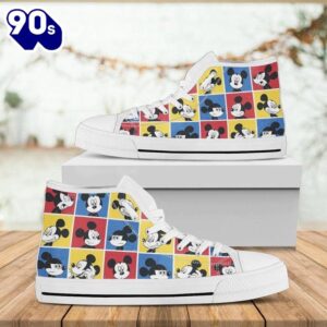 Mickey Mouse Donald Daisy Duck High Top Shoes Chic High Top Shoes For Fans New Canvas Shoes