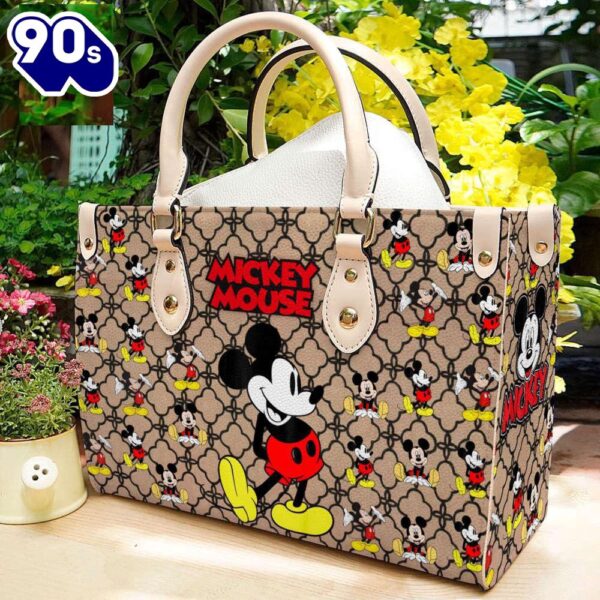 Mickey Mouse Leather Handbag Gift For Women