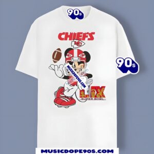 Mickey Mouse Player Of Chiefs Super Bowl Lix Graphic Shirt