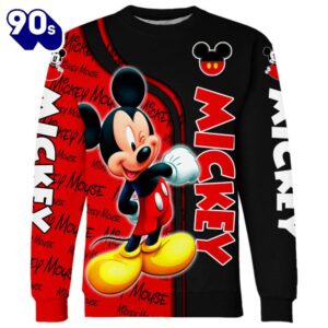 Mickey Mouse Themed Hoodie And Leggings Set