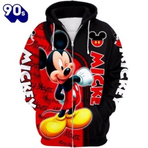 Mickey Mouse Themed Hoodie And Leggings Set