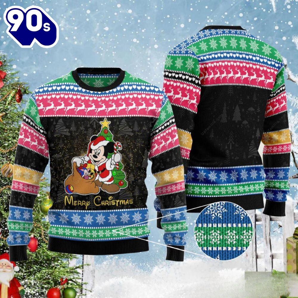 Mickey Santa A Merry Xmas Disney Ugly Christmas Sweater Gift Christmas Mickey Santa A Merry Xmas Disney Ugly Christmas Sweater Gift Christmas