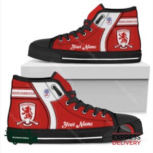 Middlesbrough Personalzied High Top Canvas…