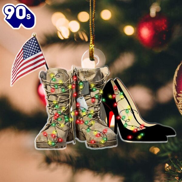 Military Wife or Female Soldier boot Ornament