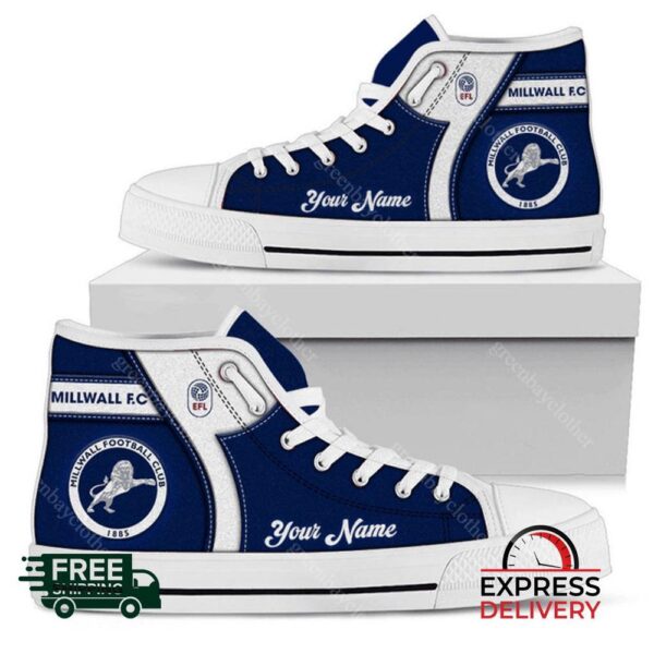 Millwall Personalzied High Top Canvas Shoes