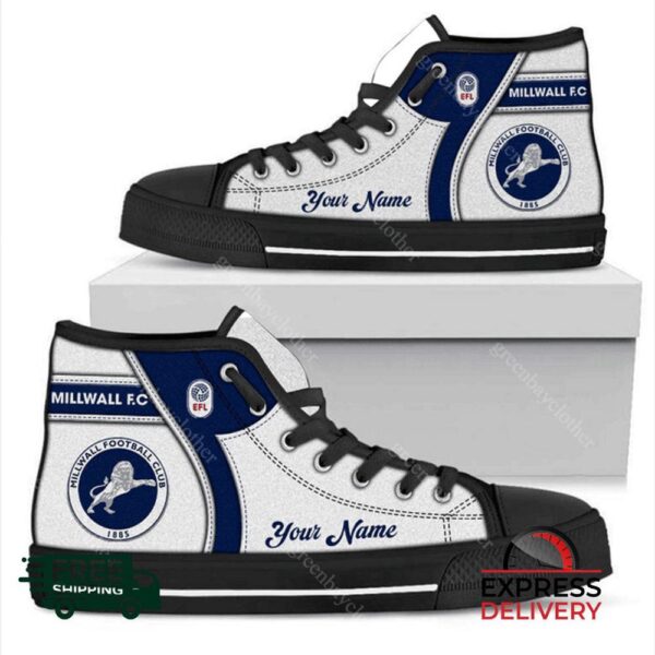 Millwall Personalzied High Top Canvas Shoes