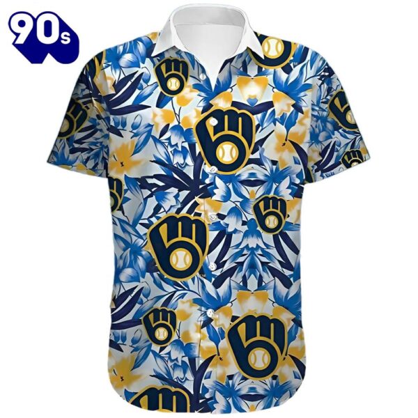 Milwaukee Brewers Hawaiian Button Up Shirts Night