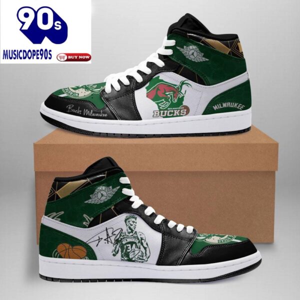 Milwaukee Bucks Air Jordan Shoes Sport Sneakers, Best Gift For Men And Women