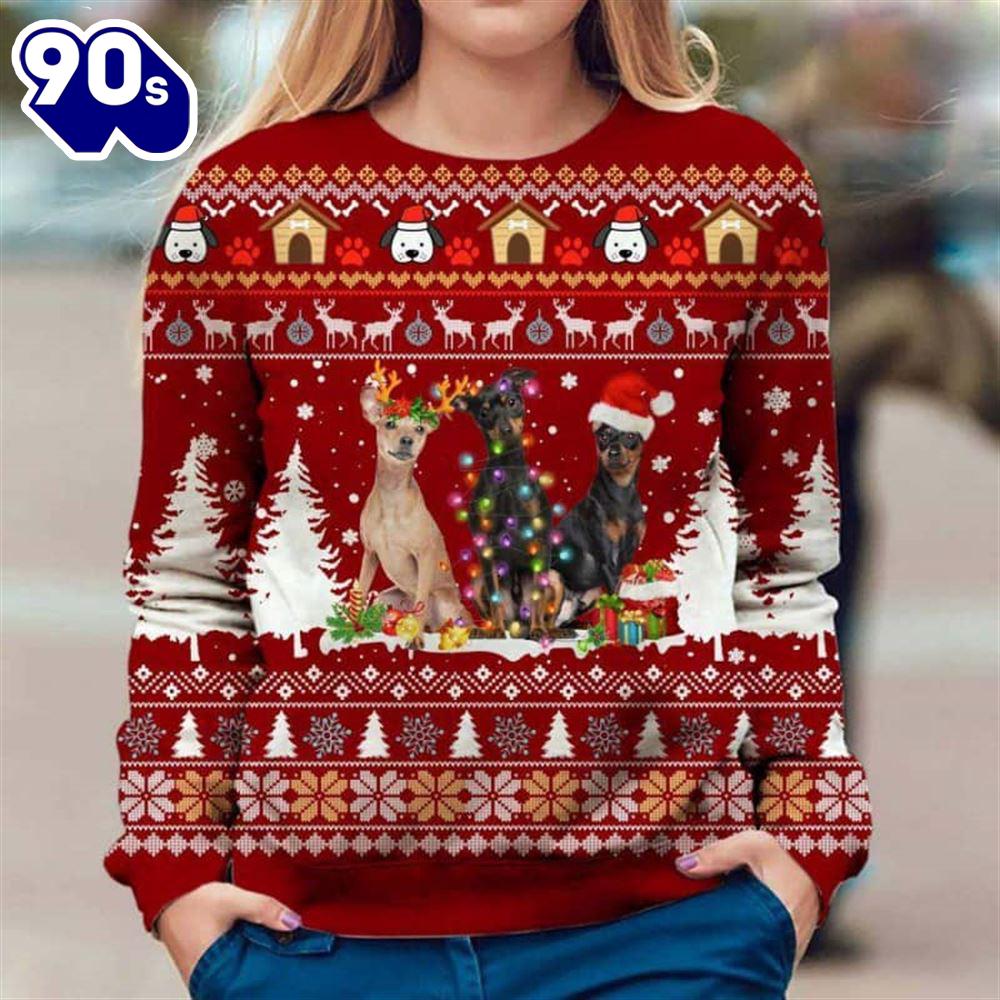 Miniature Pinscher Ugly Premium Sweater Miniature Pinscher Ugly Premium Sweater