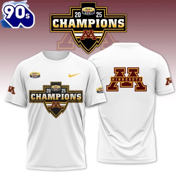 Minnesota Golden Gophers Dukes Mayo Bowl Champions 3d T-Shirt