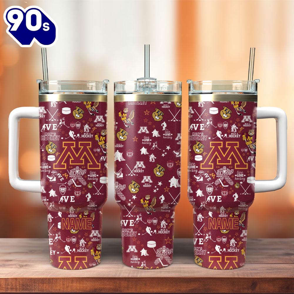 Minnesota Golden Gophers Ice Hockey NHL Sport Custom Stanley Quencher 40oz Stainless Steel Tumbler With Handle - NHL Tumbler 40oz Minnesota Golden Gophers Ice Hockey NHL Sport Custom Stanley Quencher 40oz Stainless Steel Tumbler With Handle - NHL Tumbler 40oz