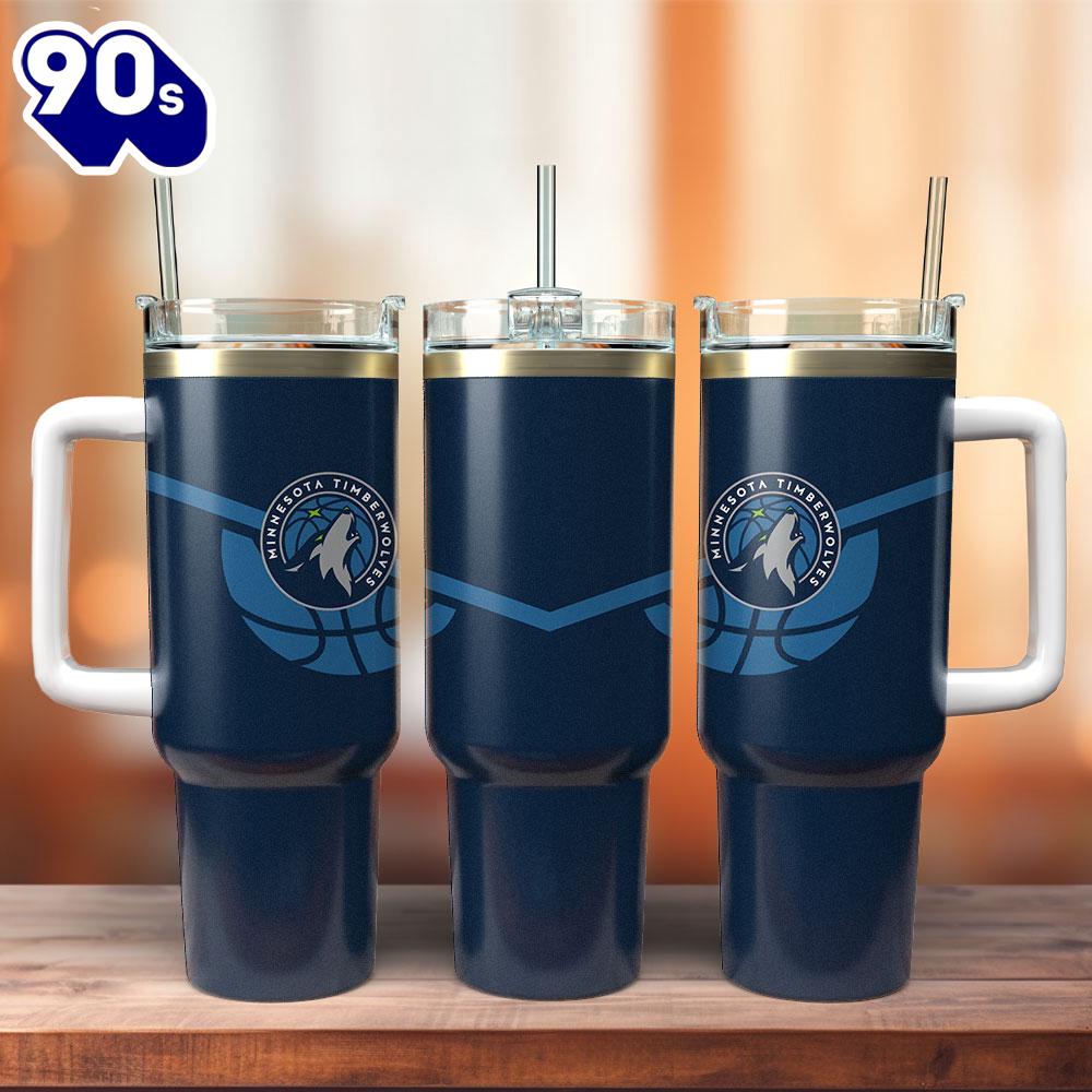 Minnesota Timberwolves NBA Sports Custom Stanley Quencher 40oz Stainless Steel Tumbler With Handle Minnesota Timberwolves NBA Sports Custom Stanley Quencher 40oz Stainless Steel Tumbler With Handle