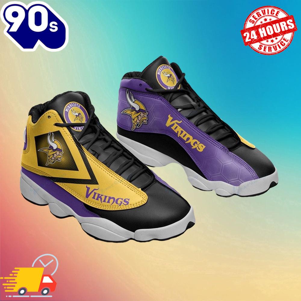 Minnesota Vikings Air Jordan 13 Sneakers V1 Minnesota Vikings Air Jordan 13 Sneakers V1