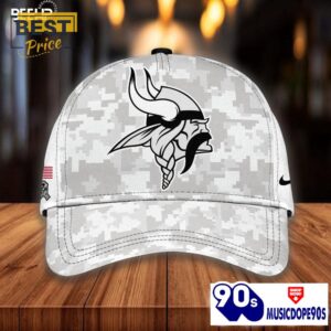 Minnesota Vikings Camo 2024 Salute to Service Hoodie, Jogger, Cap