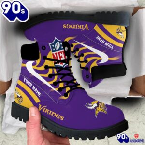 Minnesota Vikings Custom Boots Shoes Idea Gift For Fan