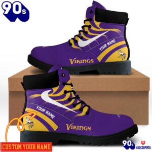 Minnesota Vikings Custom Boots Shoes…