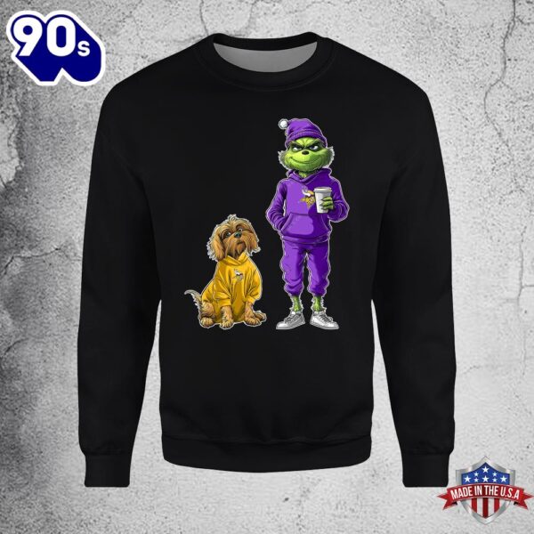 Minnesota Vikings Grinch Christmas Football Sweatshirt