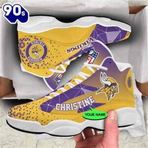 Minnesota Vikings NFL Personalized Jordan 13 Shoes