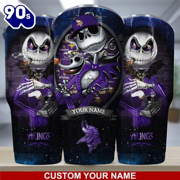 Minnesota Vikings NFL-Custom Tumbler Jack The Nightmare Before Christmas