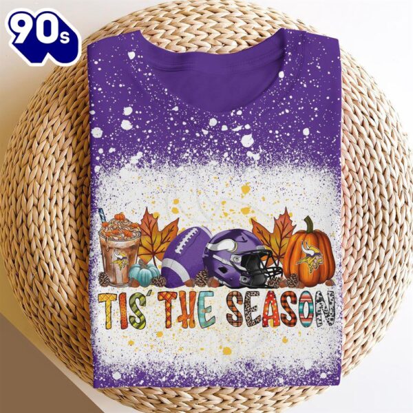 Minnesota Vikings Tis The Season Sport For Fan 3D Shirts