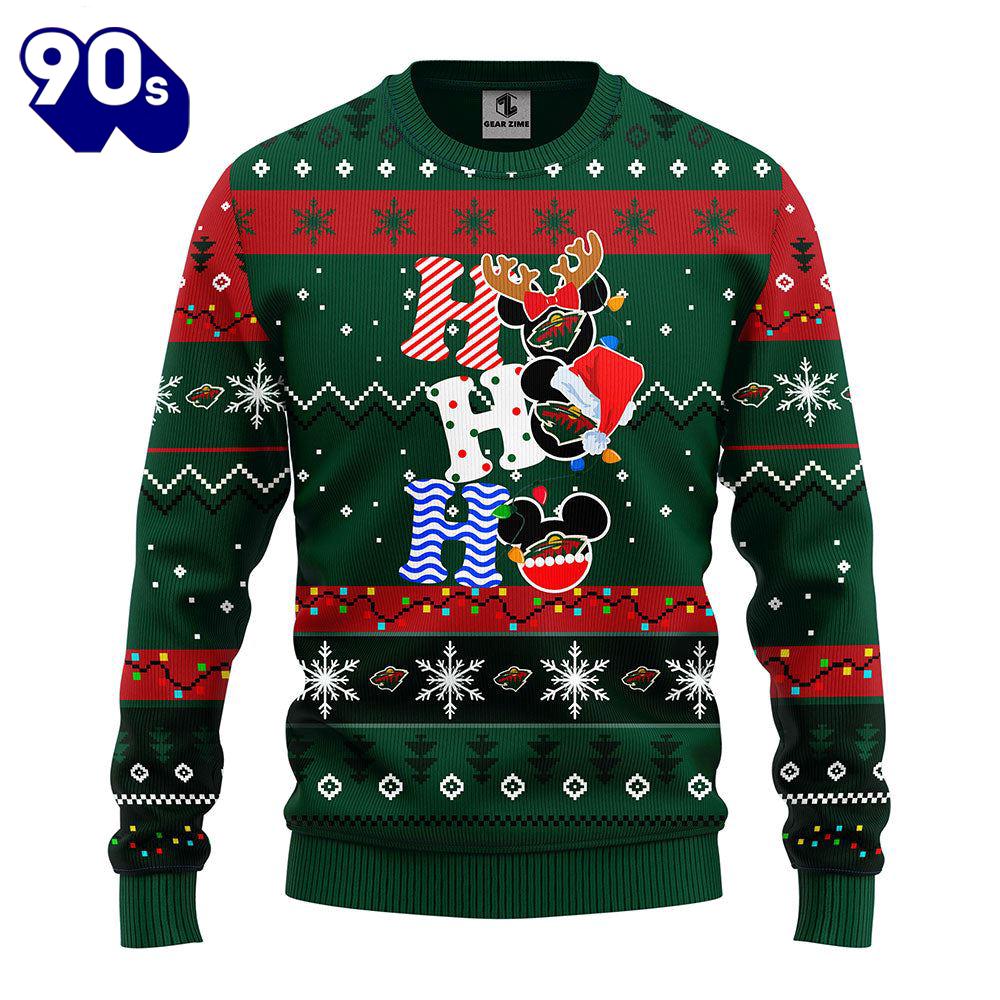 Minnesota Wild Hohoho Mickey Christmas Ugly Sweater Gift Christmas Minnesota Wild Hohoho Mickey Christmas Ugly Sweater Gift Christmas