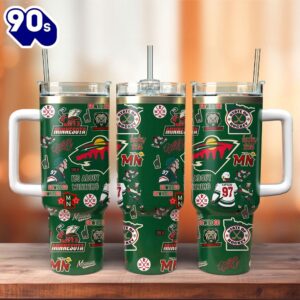 Minnesota Wild NHL Sports Custom Stanley Quencher 40oz Stainless Steel Tumbler With Handle  – NHL Tumbler 40oz