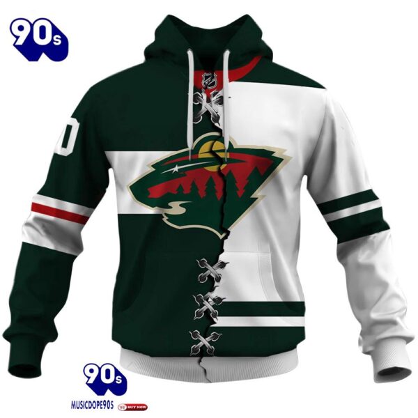 Minnesota Wild Personalized NHL Mix Jersey Hoodie Set