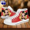 Minnie Mouse Disney Cartoon High Top Shoes Sporty Top Sneakers For Fans New Canvas Shoes