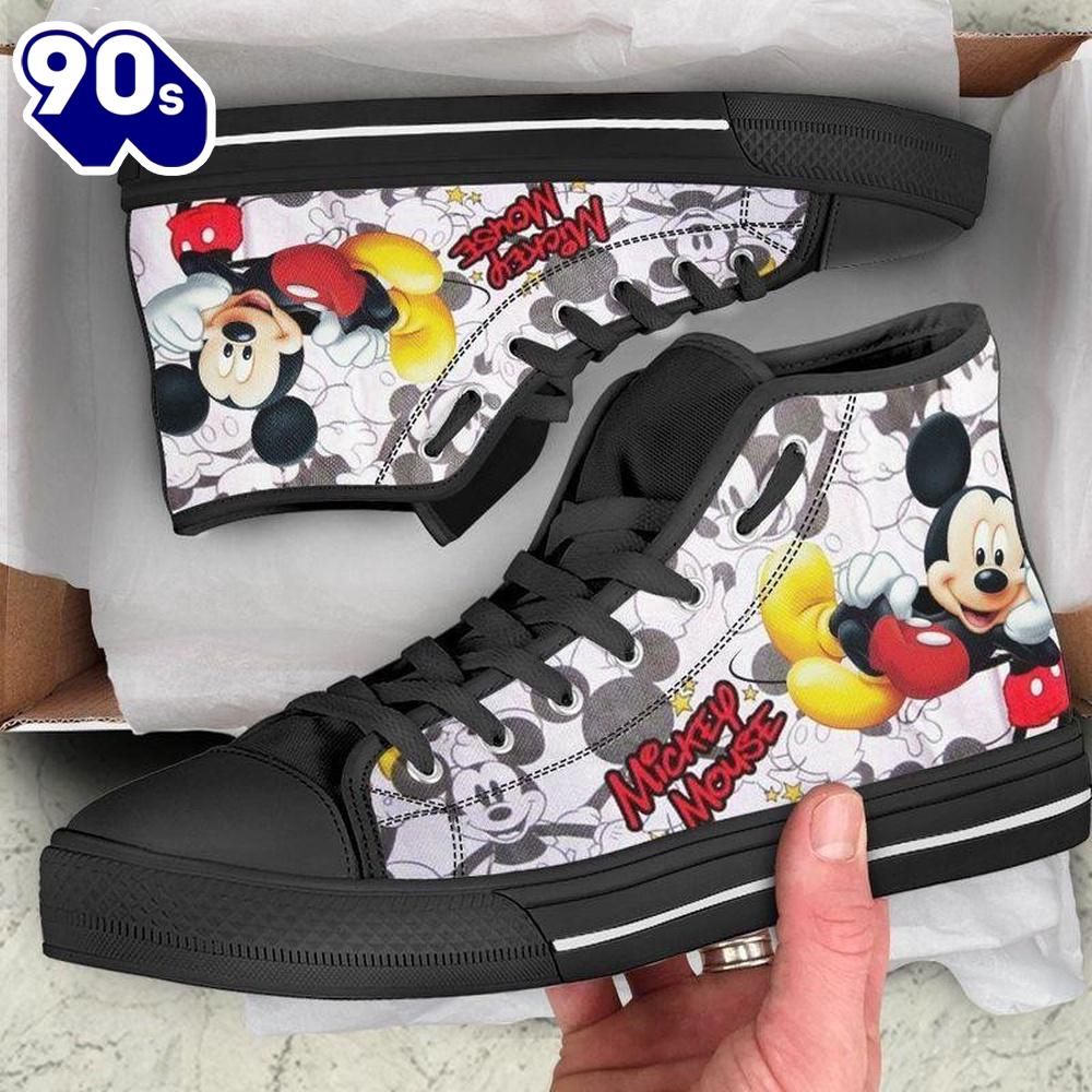 Minnie Mouse Disney Cartoon High Top Shoes Street High Cuts For Fans New Canvas Shoes Minnie Mouse Disney Cartoon High Top Shoes Street High Cuts For Fans New Canvas Shoes