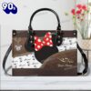 Minnie symbol Leather Handbag