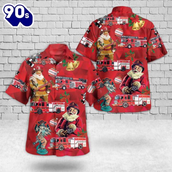 Mississauga, Ontario, Mississauga Fire & Emergency Services Christmas Hawaiian Shirt