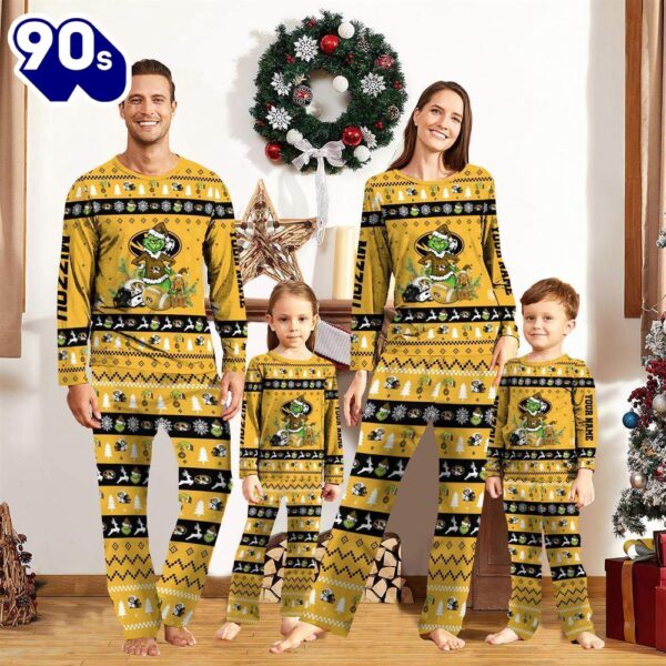 Missouri Tigers NCAA Custom Name Grinch Christmas And Sport Team Pajama Set  Gift Christmas