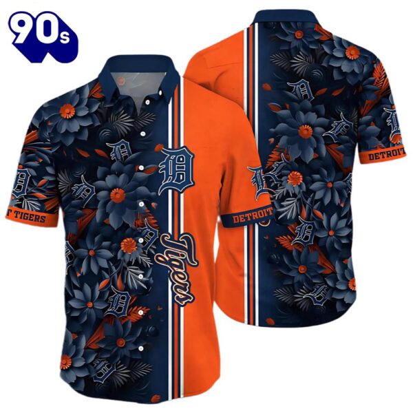 Mlb Detroit Tigers Hawaiian Button Up Shirts Custom Beer Gardens